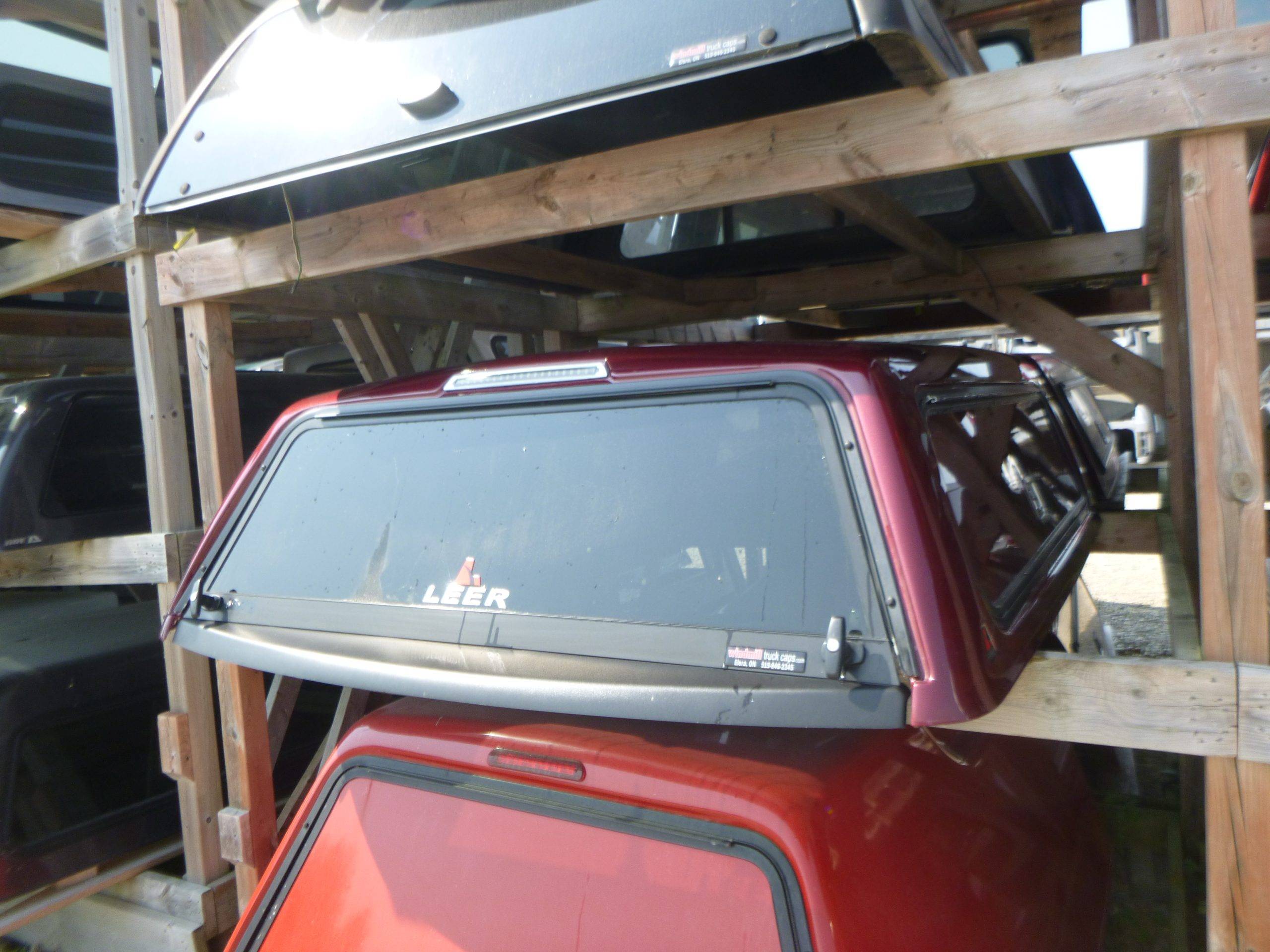 2019 - 2026 Dodge Ram 1500 New Body Style 6'4 PRV Red Leer 100RCC Truck Cap 3 2019 - 2026 Dodge Ram 1500 New Body Style 6'4 PRV Red Leer 100RCC Truck Cap - Image 3