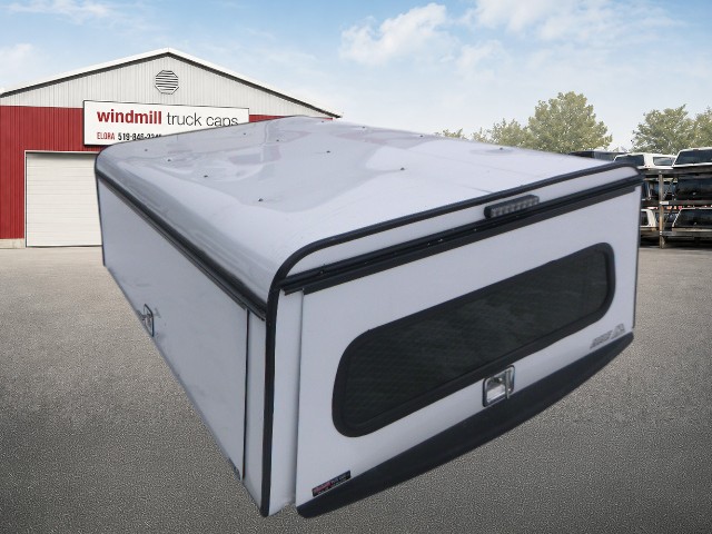 Dodge Ram 8' White ARE Contractor Truck Cap 2 Dodge Ram 8' White ARE Contractor Truck Cap - Image 2