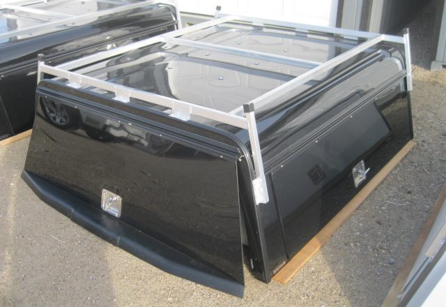 2014-2018 GMC Sierra OR Chevrolet Silverado 5'8 New Black Swiss HDU Contractor Truck Cap - Image 3