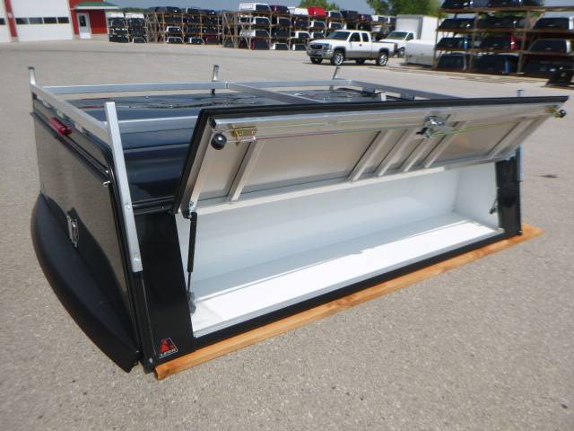 2019-2026 GMC Sierra or Chevrolet Silverado 1500 6.6' New Black Leer DCC Contractor truck cap - Image 6