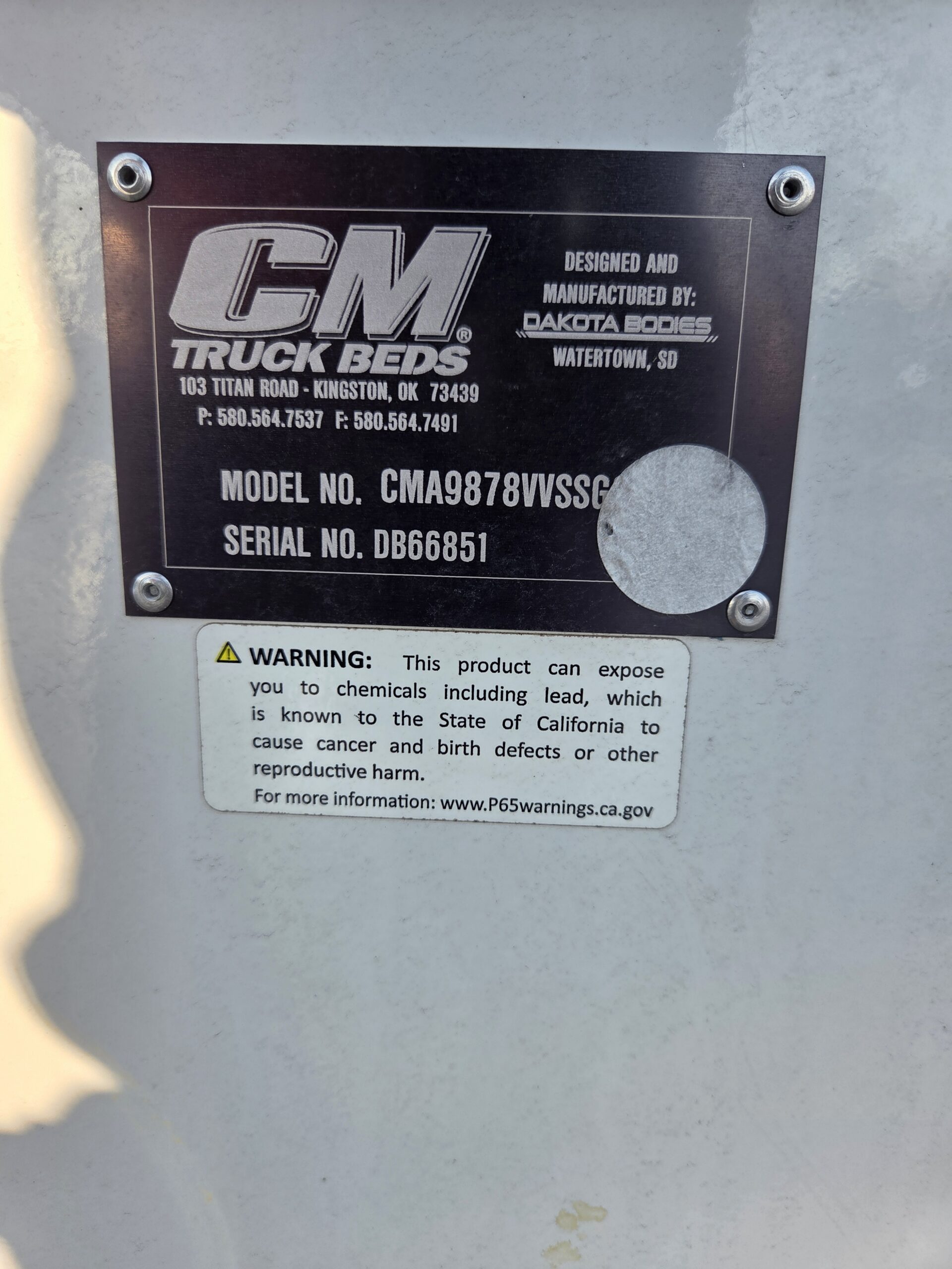 CM CMA9878VVSSG2 Aluminum Service body - Image 7