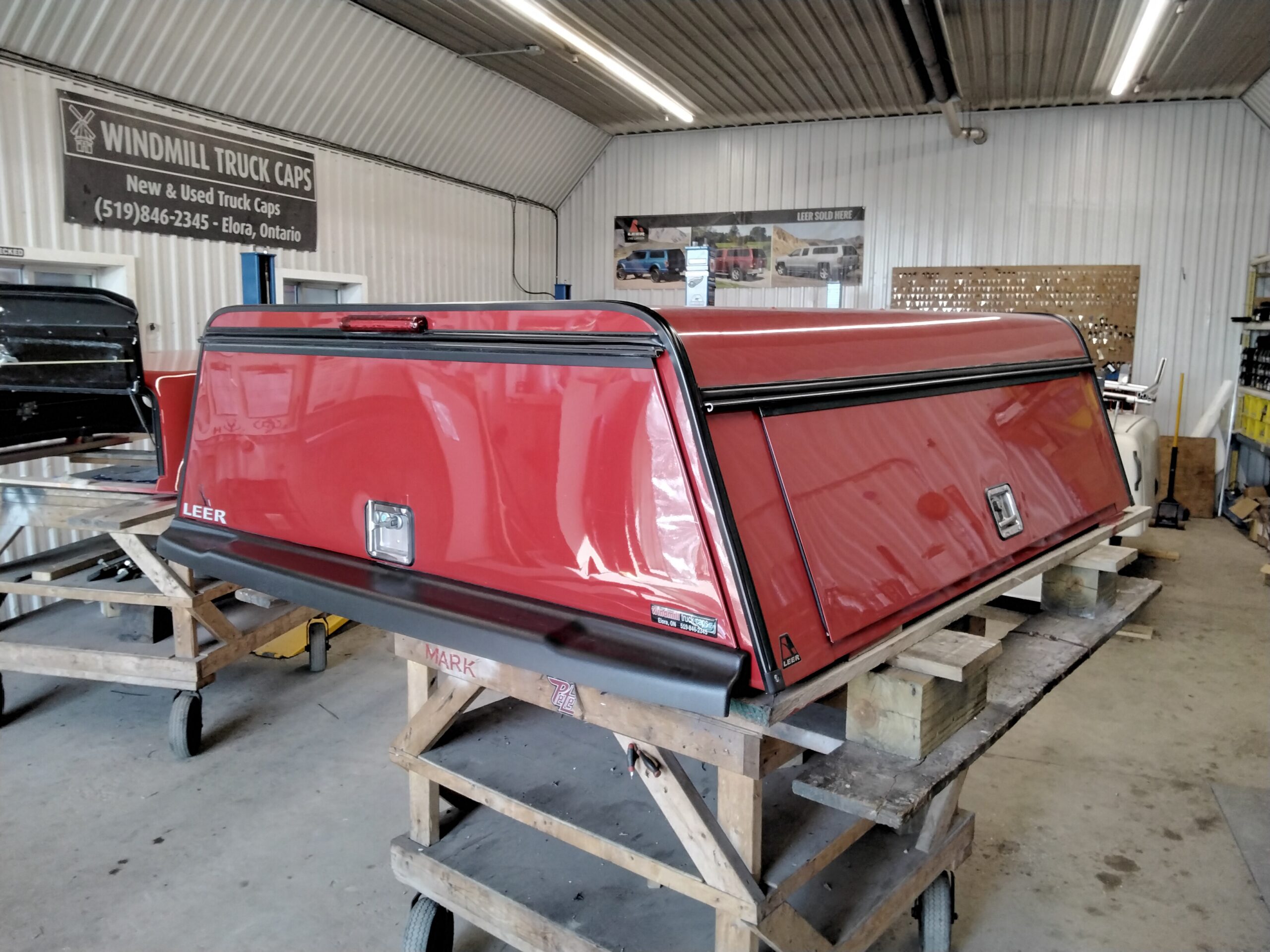 2021 - 2026 Ford F150 6'6 Rapid Red Leer Contractor Truck Cap 2 2021 - 2026 Ford F150 6'6 Rapid Red Leer Contractor Truck Cap - Image 2