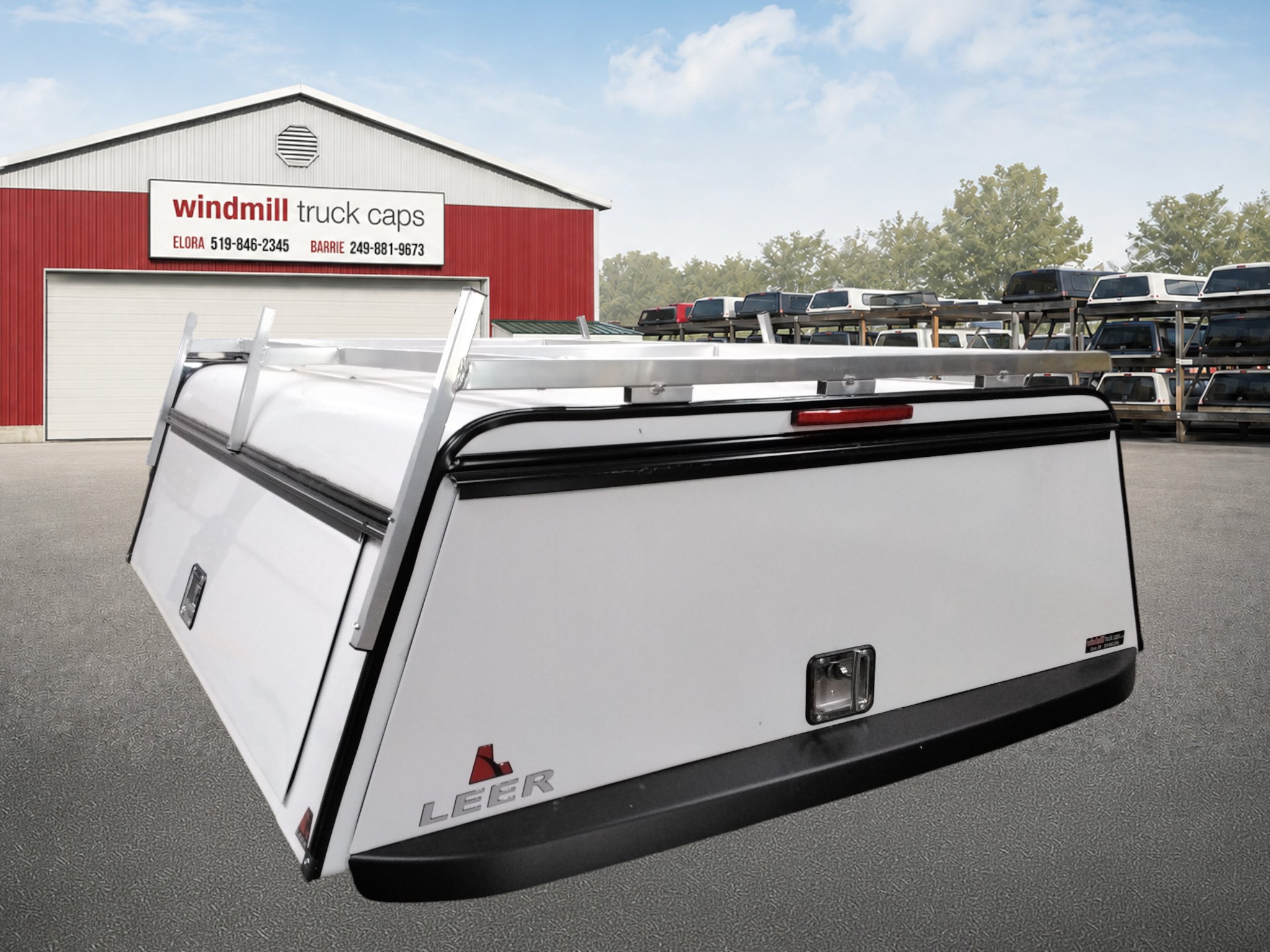 2016 - 2024 Nissan Titan 6'6 White Leer Contractor Truck Cap 2 2016 - 2024 Nissan Titan 6'6 White Leer Contractor Truck Cap - Image 2