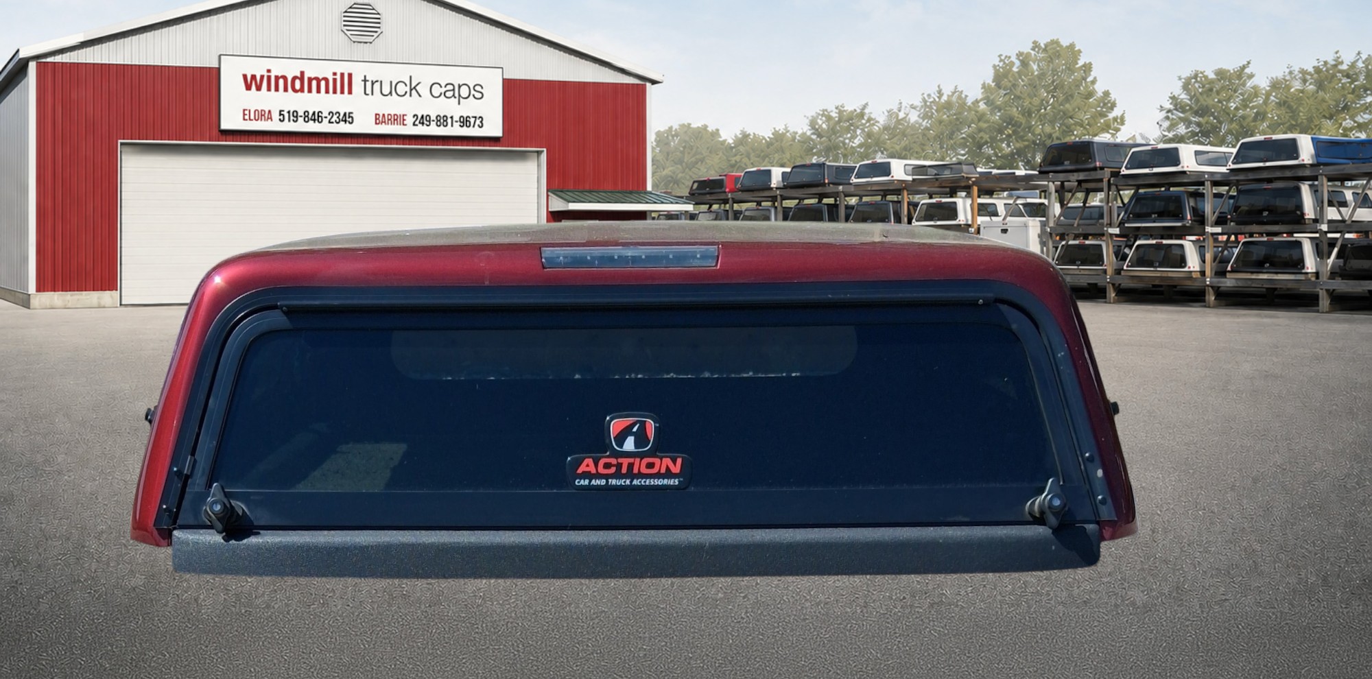 2022 - 2026 Ford Maverick 5' RR Ruby Red Metallic Contour III Truck Cap 3 2022 - 2026 Ford Maverick 5' RR Ruby Red Metallic Contour III Truck Cap - Image 3