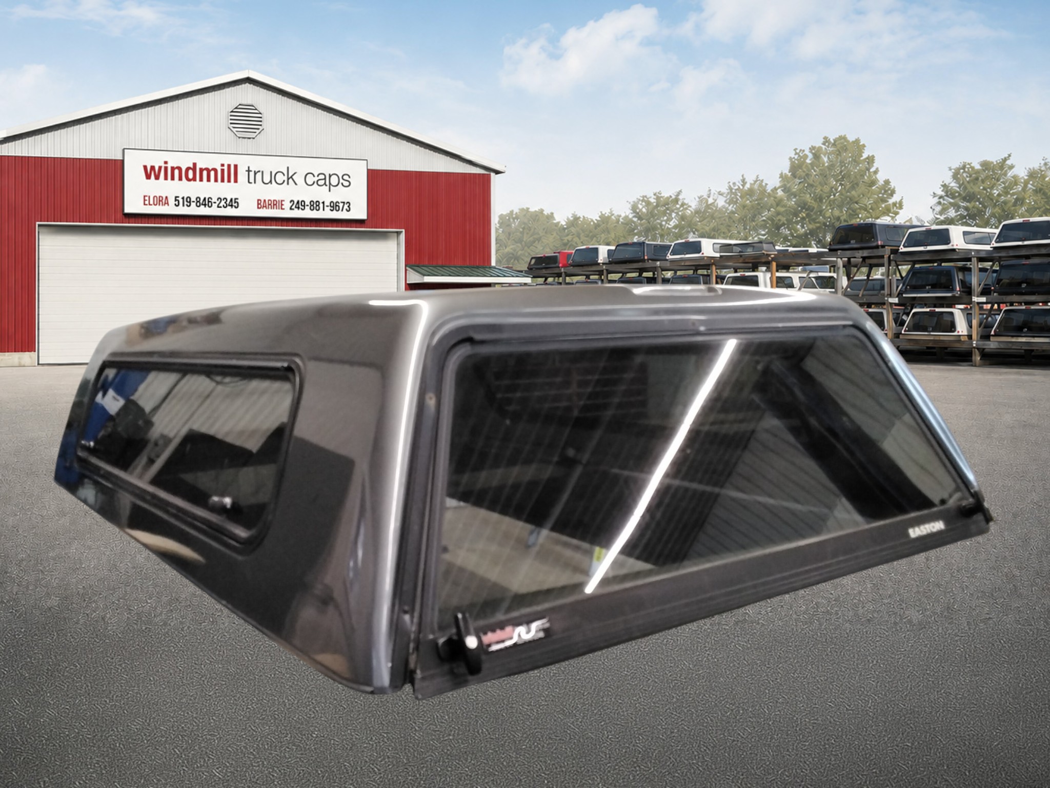 2002 - 2008 Dodge Ram 8' Charcoal Grey Easton Truck Cap 2 2002 - 2008 Dodge Ram 8' Charcoal Grey Easton Truck Cap - Image 2