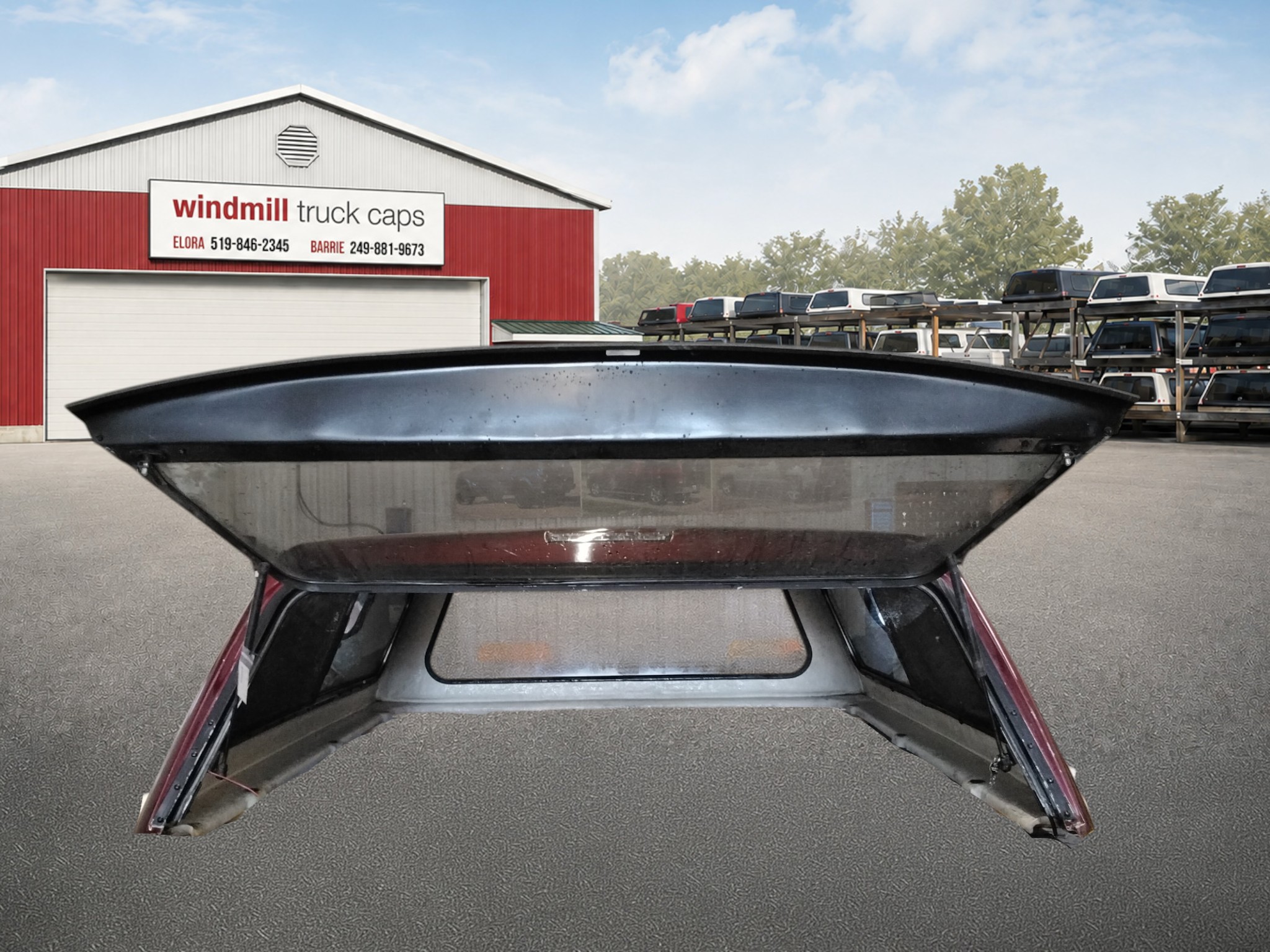 Dodge Ram 6'4 Burgandy Leer100R Truck Cap 3 Dodge Ram 6'4 Burgandy Leer100R Truck Cap - Image 3