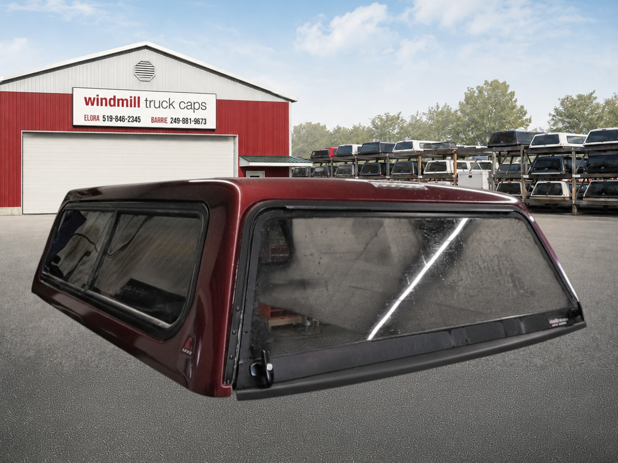 Dodge Ram 6'4 Burgandy Leer100R Truck Cap 2 Dodge Ram 6'4 Burgandy Leer100R Truck Cap - Image 2