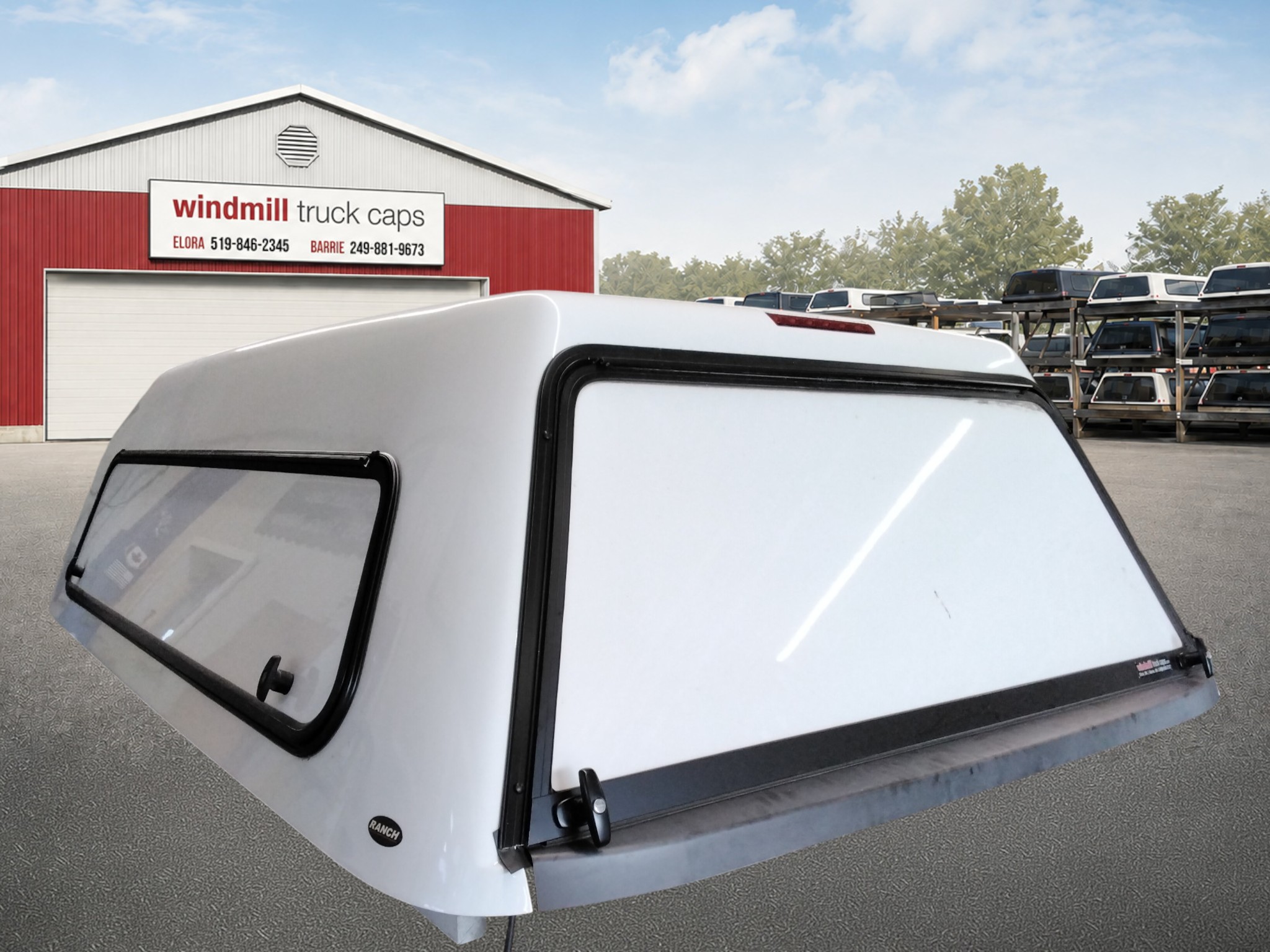 2020 - 2026 Chevrolet Silverado HD 2500/3500 8' *Regular Cab Only* GAZ White Ranch Truck Cap 2 2020 - 2026 Chevrolet Silverado HD 2500/3500 8' *Regular Cab Only* GAZ White Ranch Truck Cap - Image 2