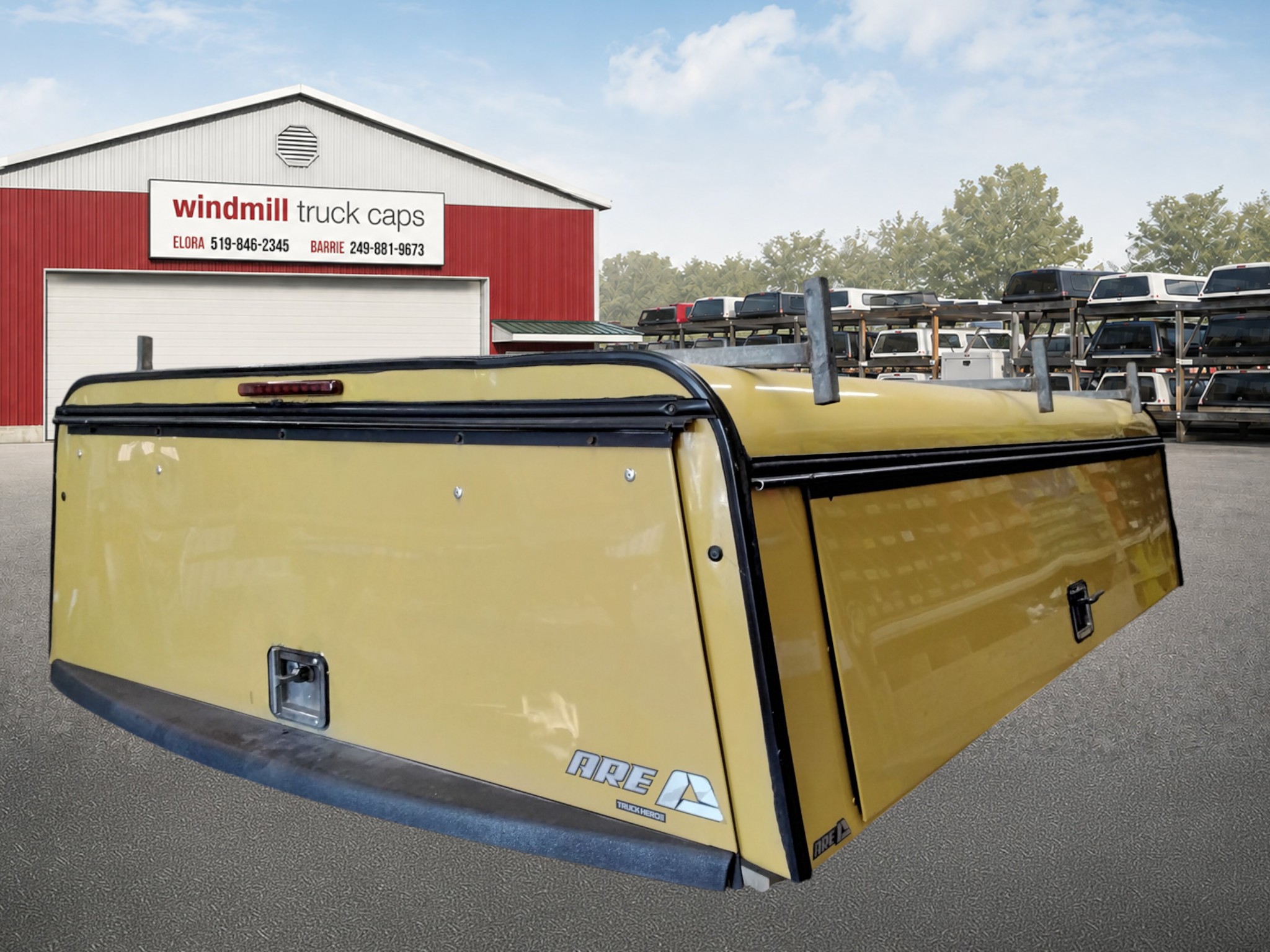 Dodge Ram 8' Yellow ARE Contractor Truck Cap 2 Dodge Ram 8' Yellow ARE Contractor Truck Cap - Image 2