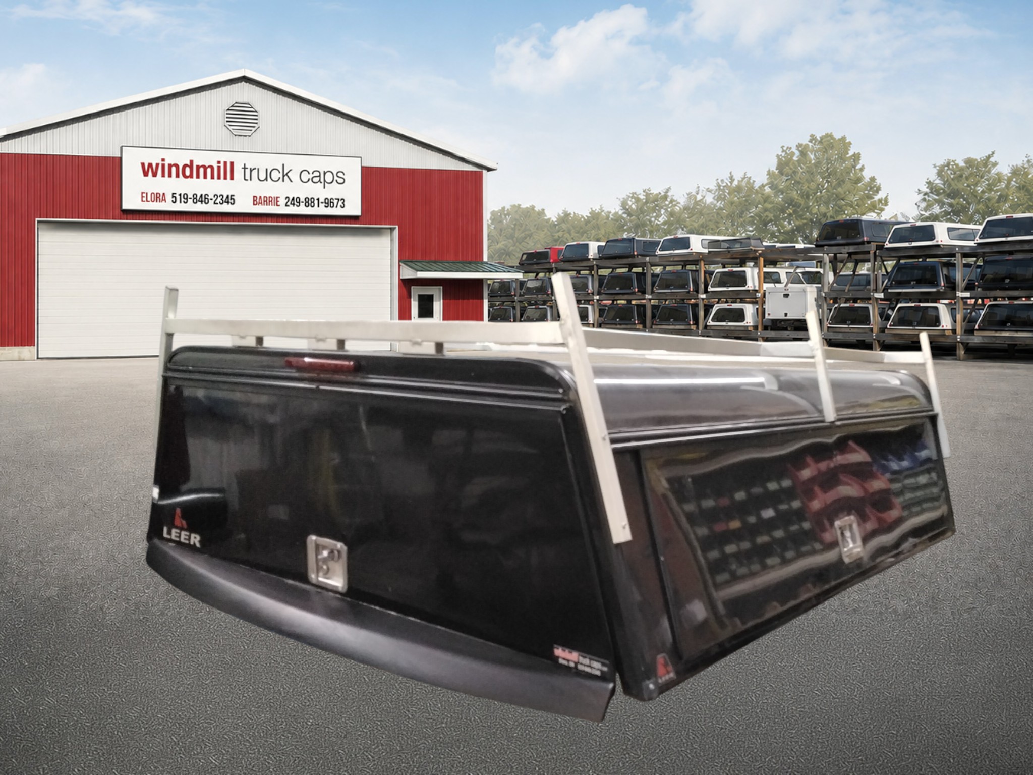 Dodge Ram 6'4 Black Leer Contractor Truck Cap 2 Dodge Ram 6'4 Black Leer Contractor Truck Cap - Image 2
