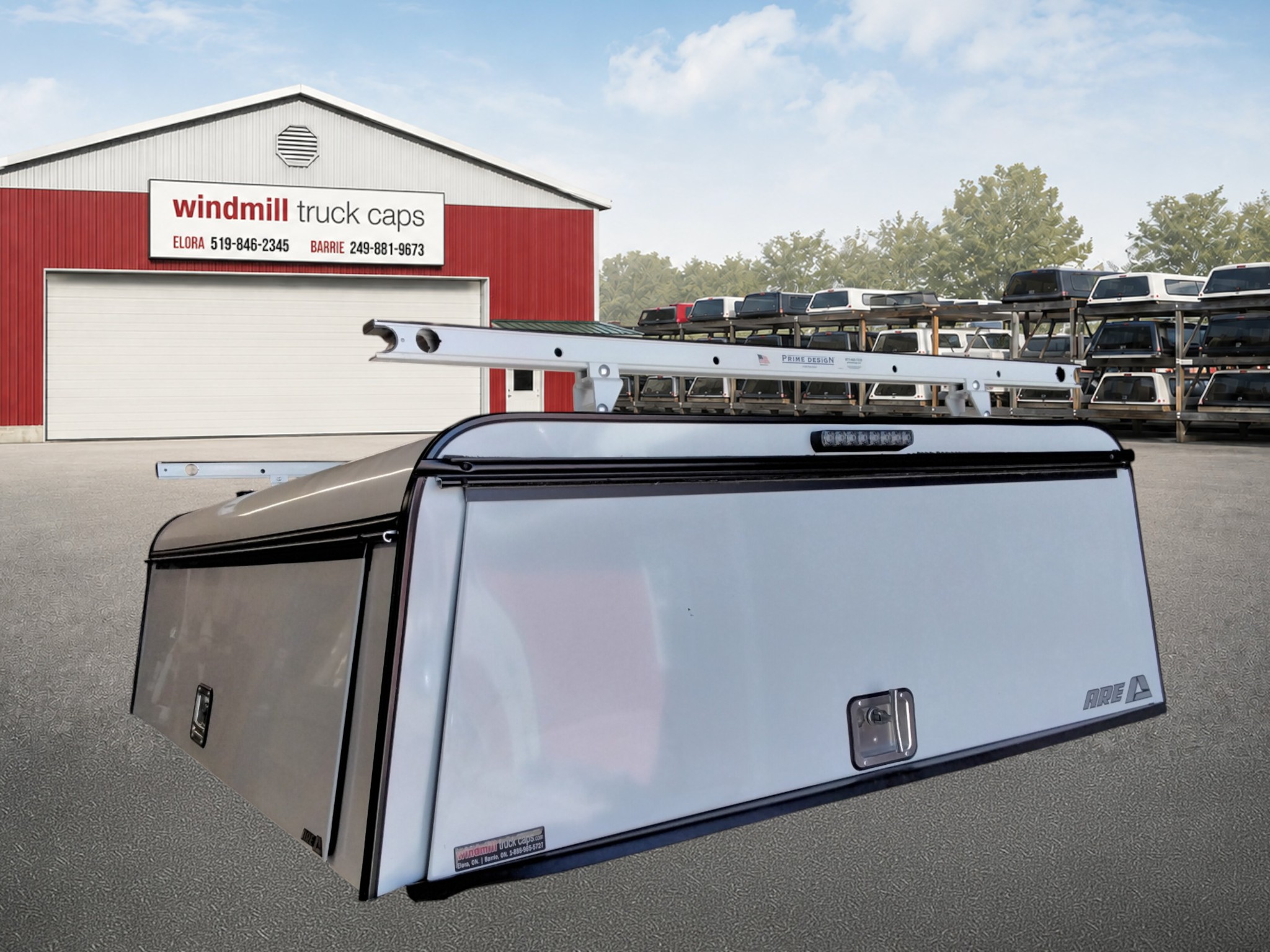 2014 - 2021 Toyota Tundra 6'6 White ARE Contractor Truck Cap 2 2014 - 2021 Toyota Tundra 6'6 White ARE Contractor Truck Cap - Image 2