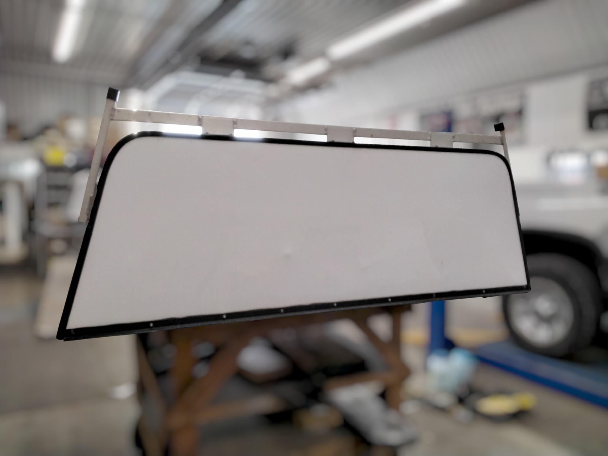 Chevrolet Silverado or GMC Sierra 5'8 White Swiss Contractor Truck Cap 4 Chevrolet Silverado or GMC Sierra 5'8 White Swiss Contractor Truck Cap - Image 4