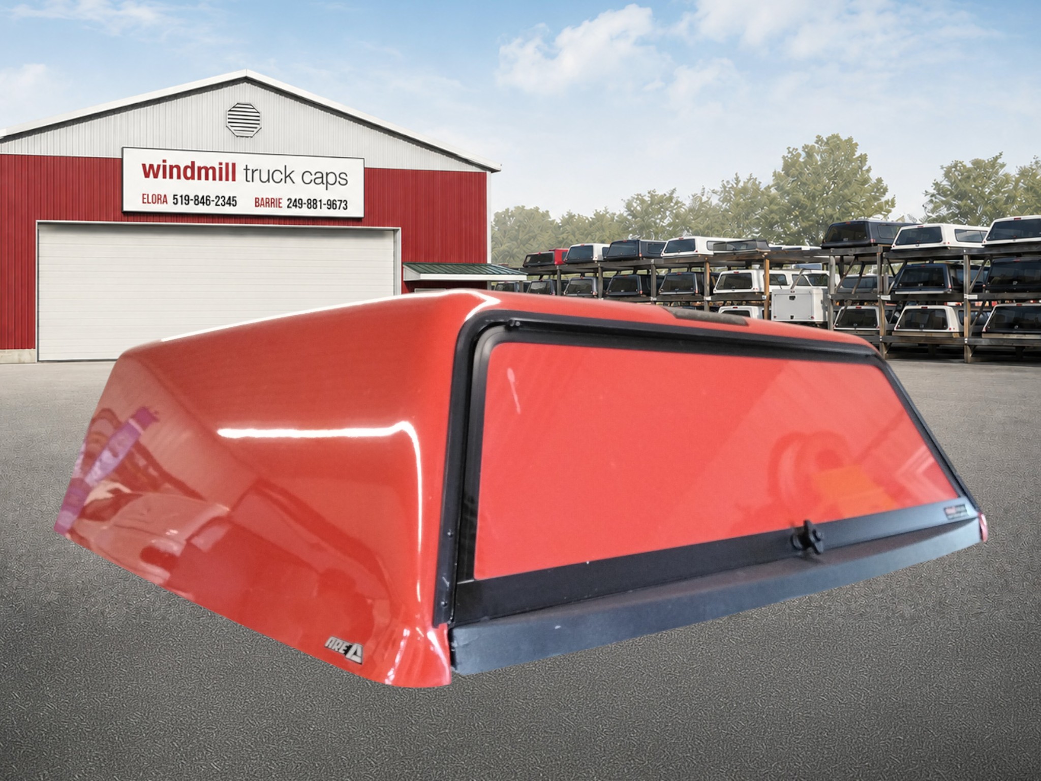 2021 - 2026 Ford F150 5'6 PQ Race Red ARE Truck Cap 2 2021 - 2026 Ford F150 5'6 PQ Race Red ARE Truck Cap - Image 2