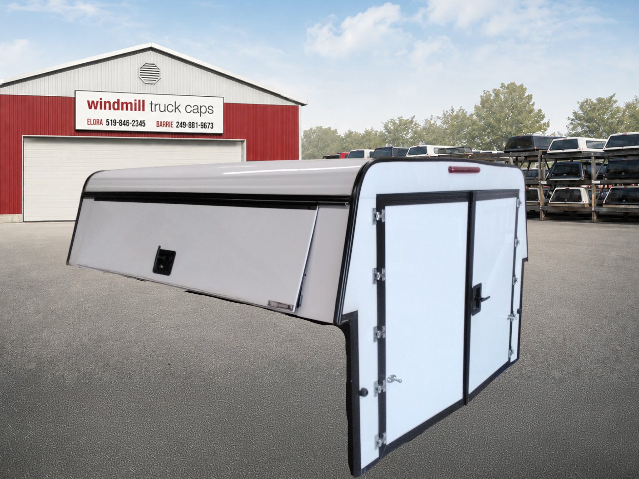 2015 - 2026 Ford F150 6'6 White Contractor Truck Cap 2 2015 - 2026 Ford F150 6'6 White Contractor Truck Cap - Image 2