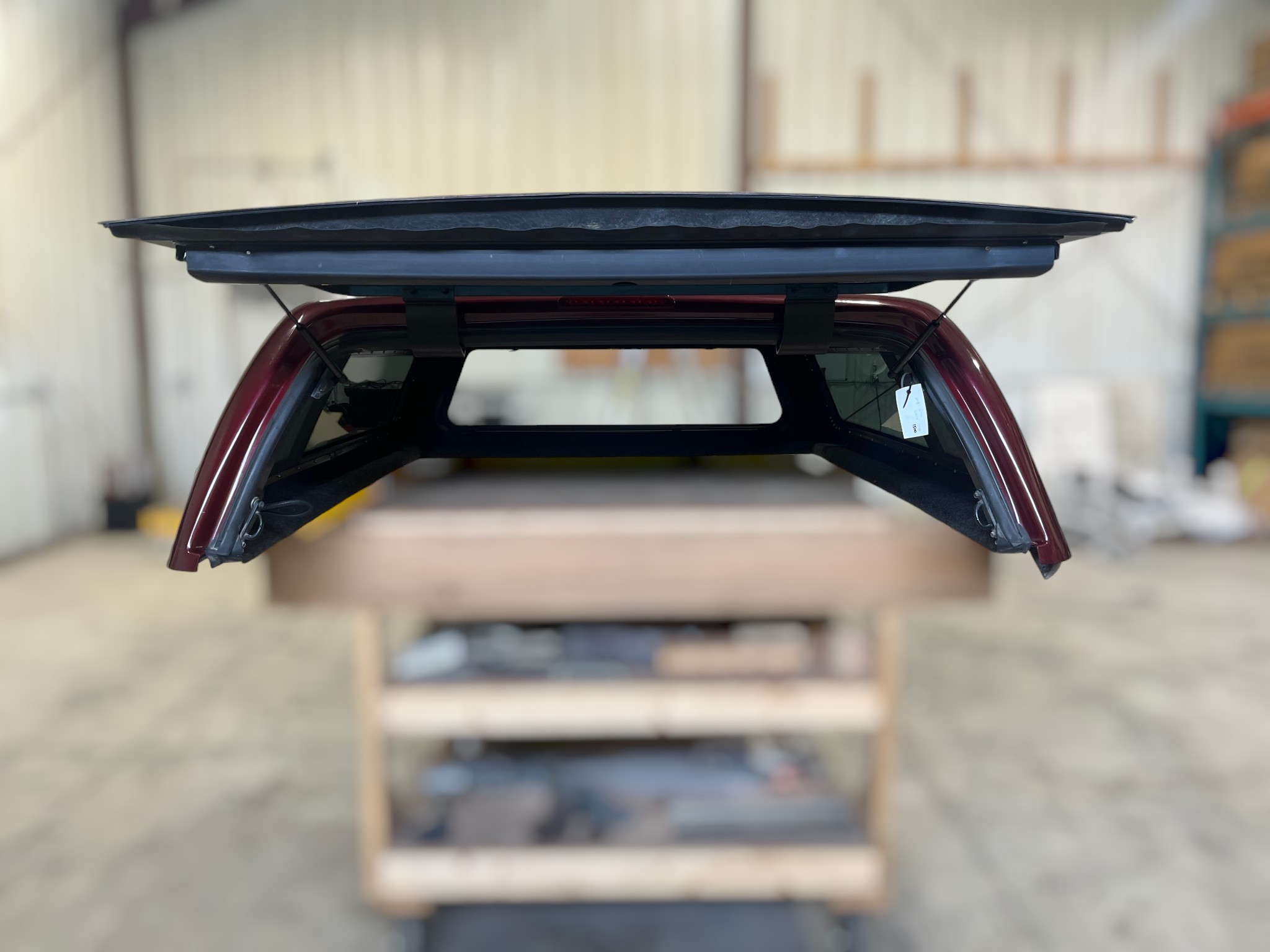 GMC Sierra or Chevrolet Silverado 6'6 405Y Red Jason Truck Cap 4 GMC Sierra or Chevrolet Silverado 6'6 405Y Red Jason Truck Cap - Image 4
