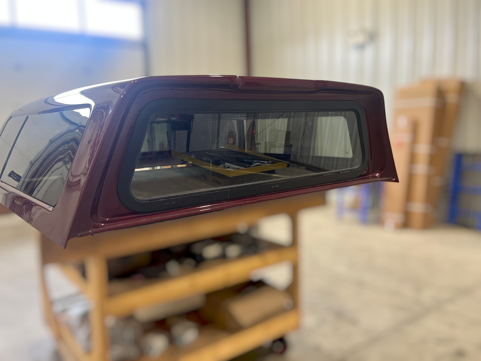 GMC Sierra or Chevrolet Silverado 6'6 405Y Red Jason Truck Cap 6 GMC Sierra or Chevrolet Silverado 6'6 405Y Red Jason Truck Cap - Image 6