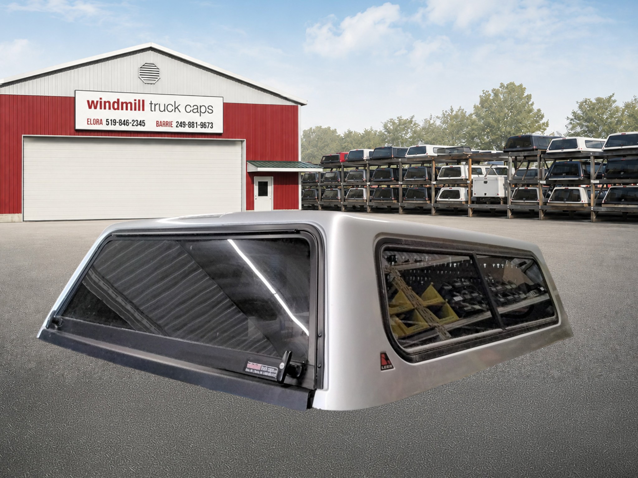 GMC Sierra or Chevrolet Silverado 6'6 Silver Leer Legend Truck Cap 2 GMC Sierra or Chevrolet Silverado 6'6 Silver Leer Legend Truck Cap - Image 2