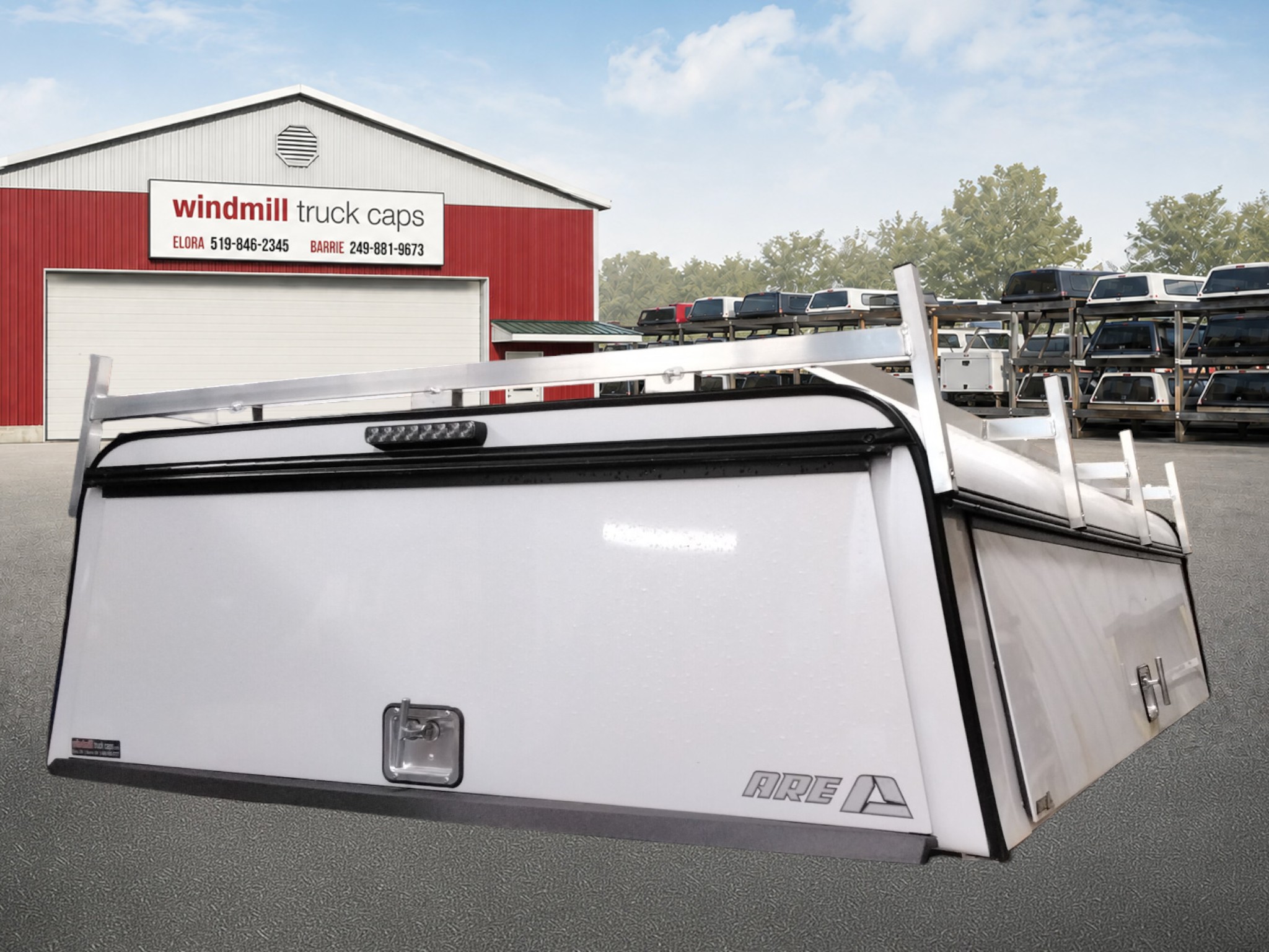 Chevrolet Silverado or GMC Sierra 1500 8' White ARE Contractor Truck Cap 2 Chevrolet Silverado or GMC Sierra 1500 8' White ARE Contractor Truck Cap - Image 2