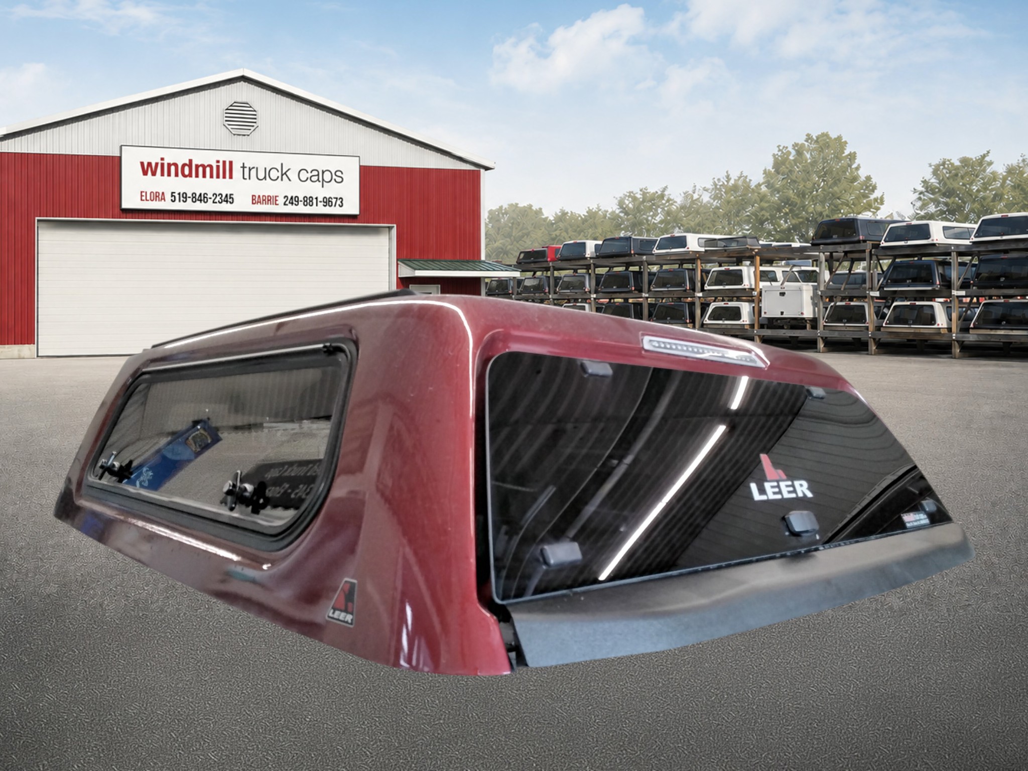 2023 - 2026 GMC Canyon 5'2 GNT Radiant Red Leer100R Truck Cap 2 2023 - 2026 GMC Canyon 5'2 GNT Radiant Red Leer100R Truck Cap - Image 2