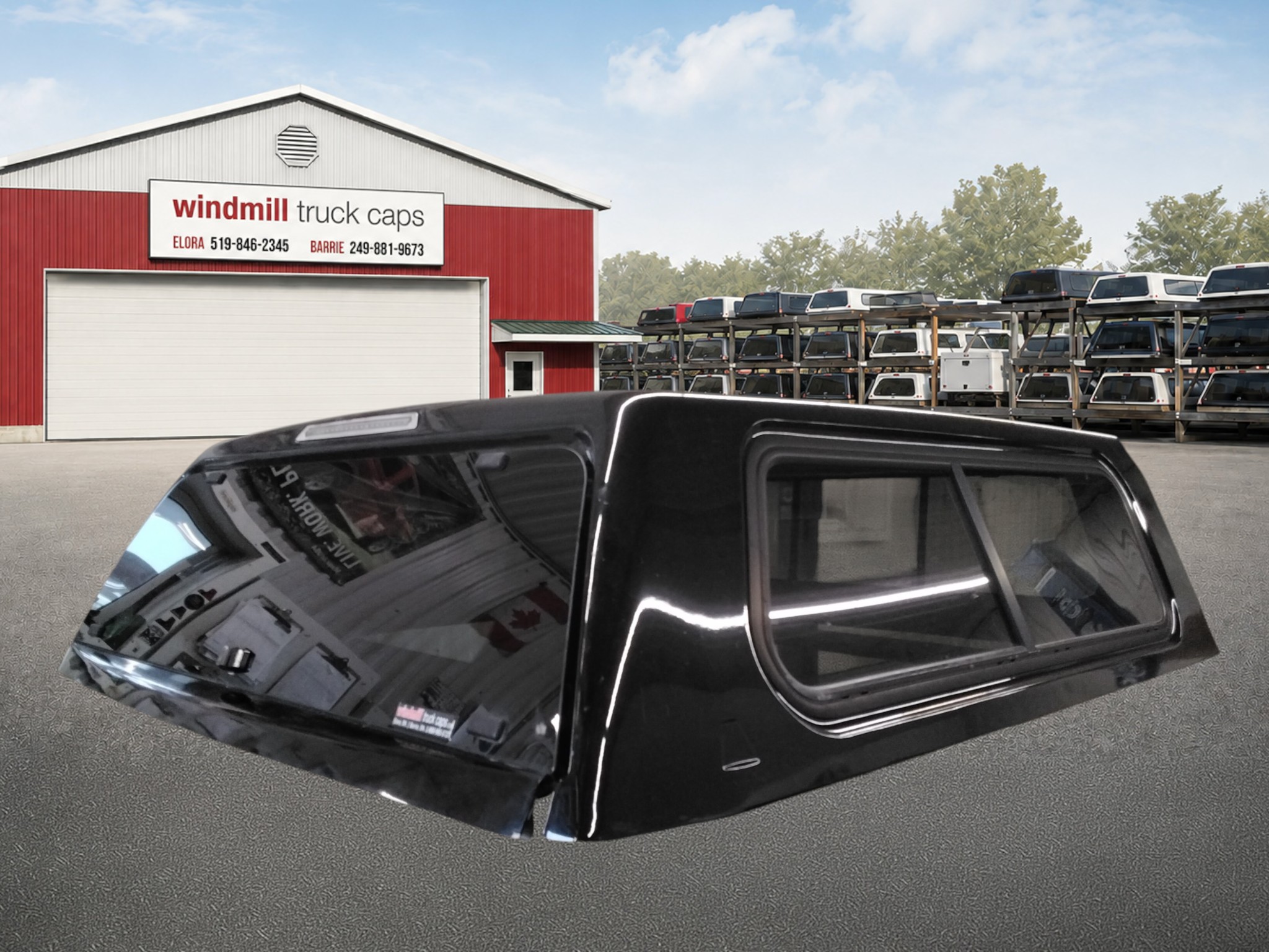 Chevrolet Silverado 1500 5'8 GBA Black Leer100XR Truck Cap 2 Chevrolet Silverado 1500 5'8 GBA Black Leer100XR Truck Cap - Image 2