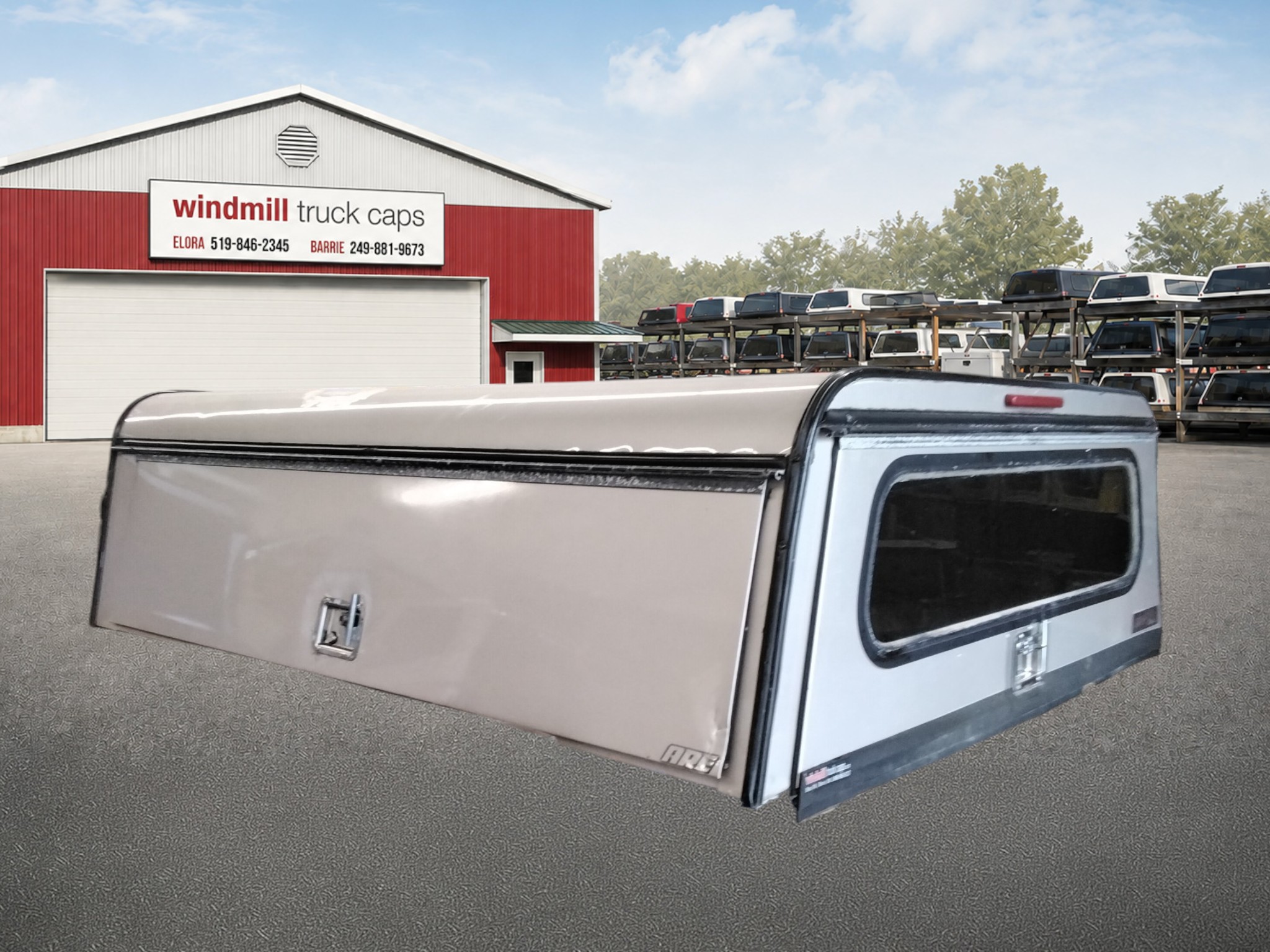Dodge Ram 6'4 Silver ARE Contractor Truck Cap 2 Dodge Ram 6'4 Silver ARE Contractor Truck Cap - Image 2
