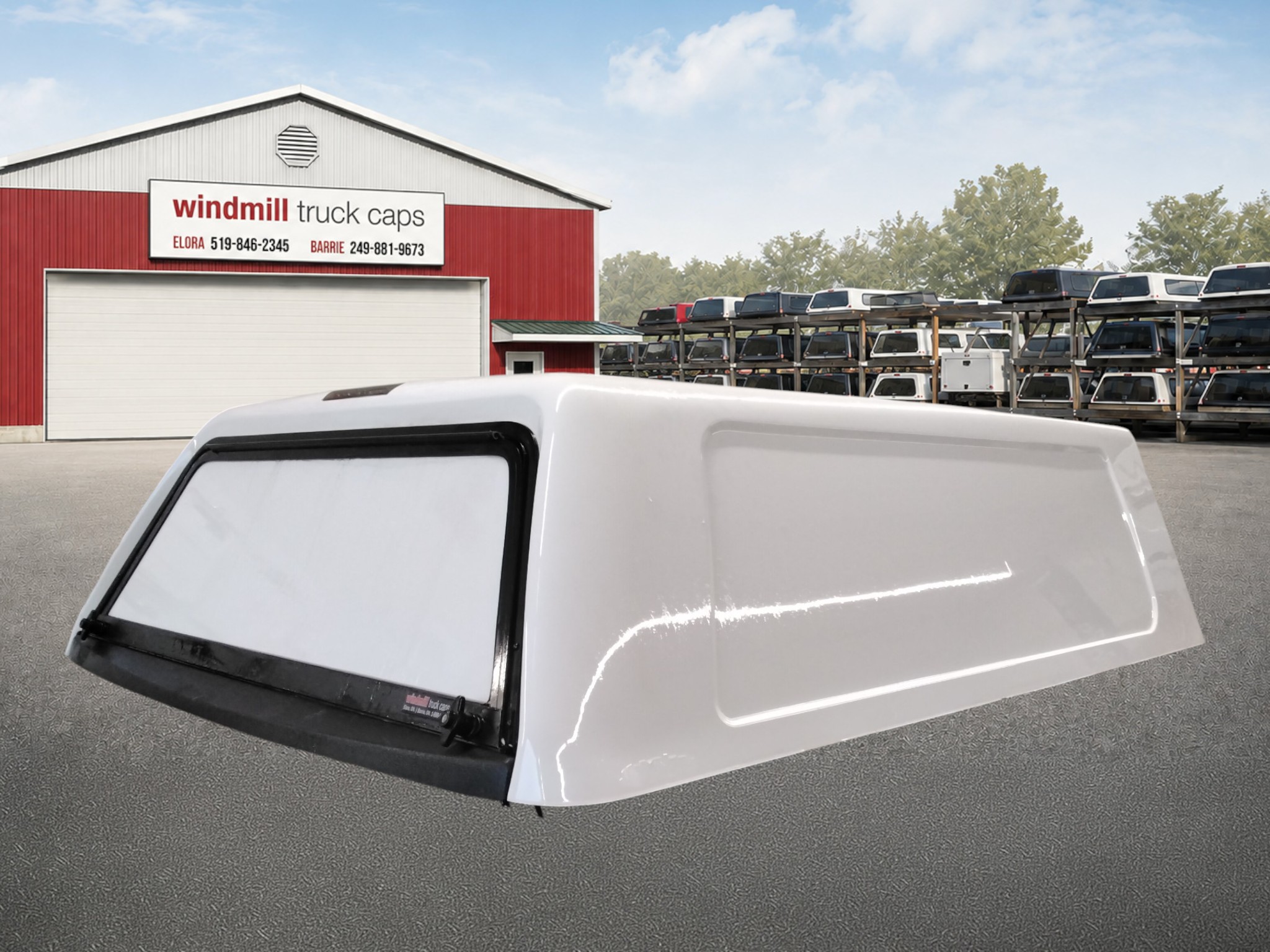 2023 - 2026 Ford Superduty 6'9 Z1 Oxford White Contour IV Truck Cap 2 2023 - 2026 Ford Superduty 6'9 Z1 Oxford White Contour IV Truck Cap - Image 2