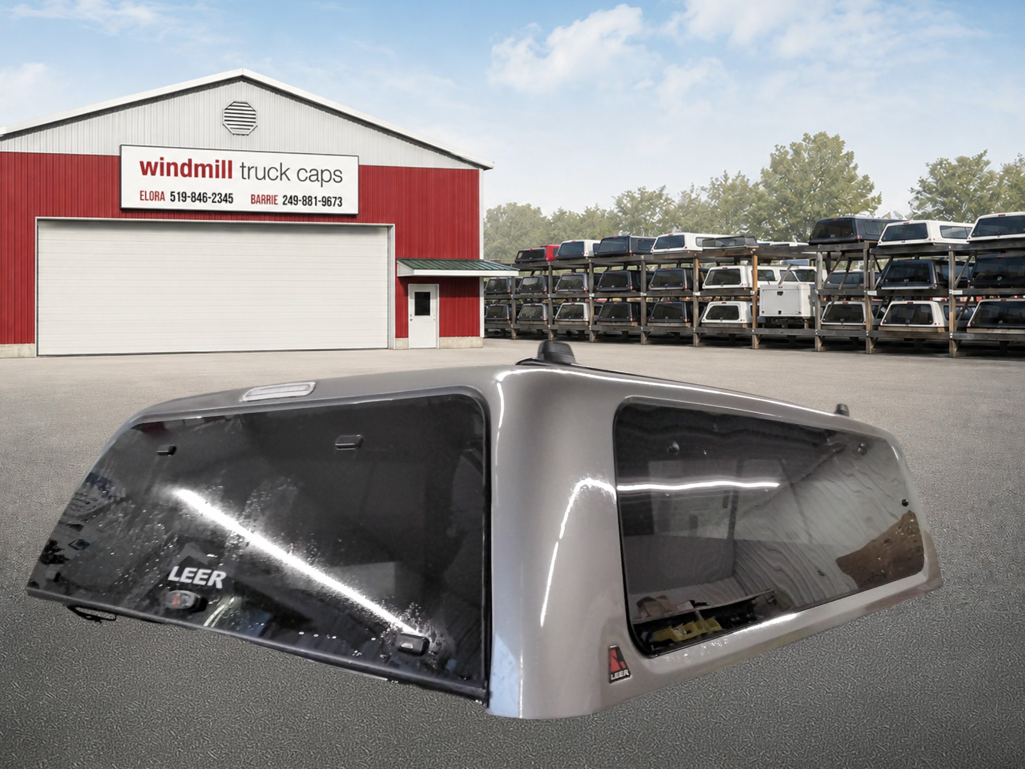 GMC Sierra 6'6 16 Dark Grey Metallic Leer100XQ Truck Cap 2 GMC Sierra 6'6 16 Dark Grey Metallic Leer100XQ Truck Cap - Image 2