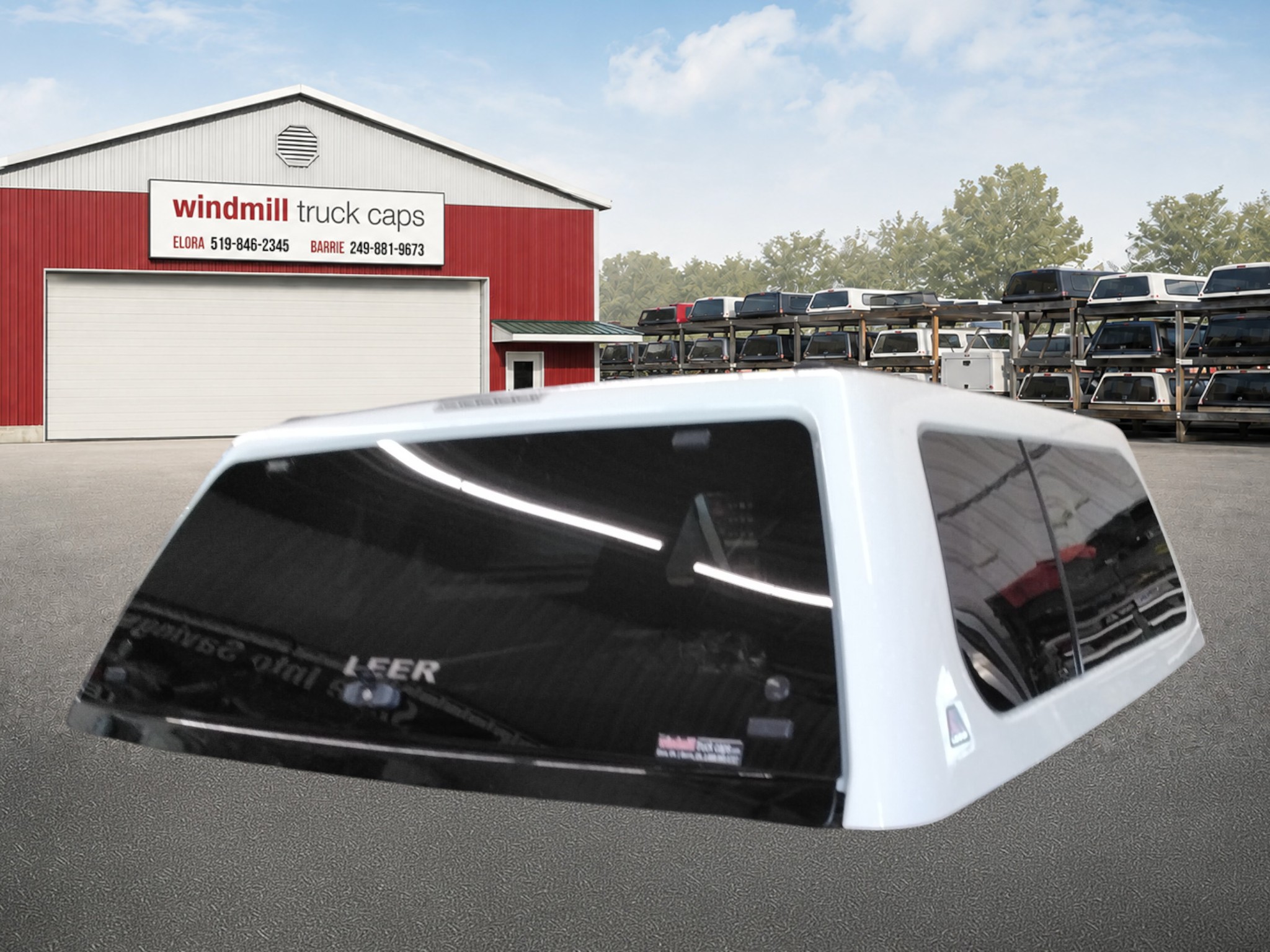 Dodge Ram 5'7 PWQ Pearl White Leer100XL Truck Cap 2 Dodge Ram 5'7 PWQ Pearl White Leer100XL Truck Cap - Image 2