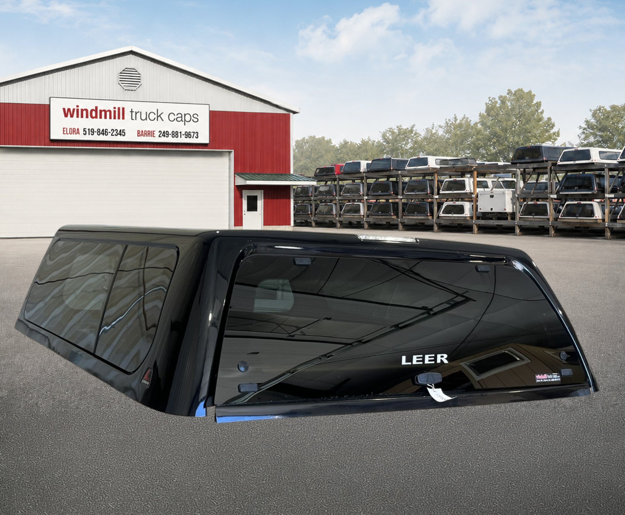 GMC Sierra or Chevrolet Silverado 6'6 GBA Black Leer100XL Truck Cap 2 GMC Sierra or Chevrolet Silverado 6'6 GBA Black Leer100XL Truck Cap - Image 2