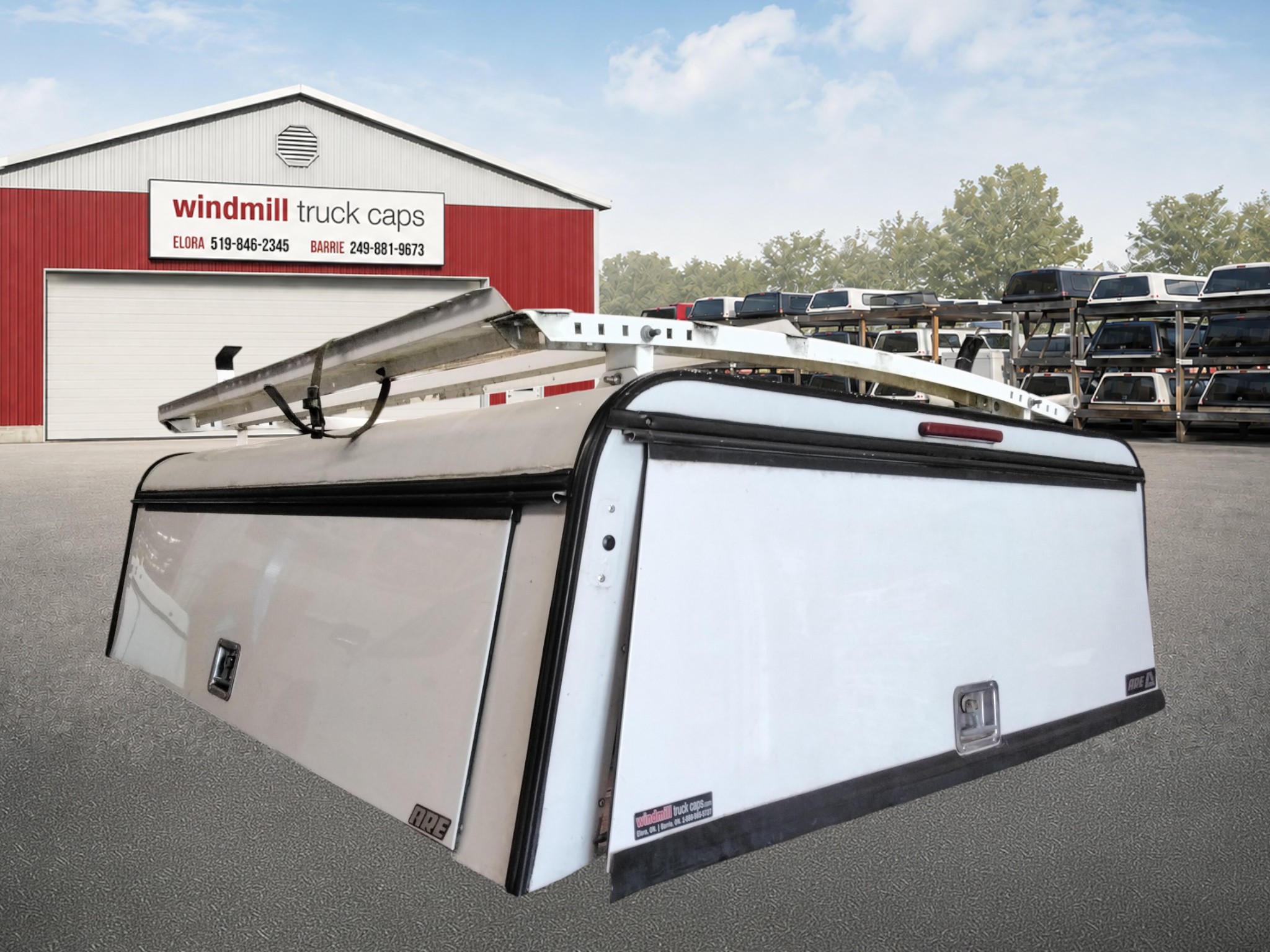 Chevrolet Silverado or GMC Sierra 6'6 White ARE Contractor Truck Cap 2 Chevrolet Silverado or GMC Sierra 6'6 White ARE Contractor Truck Cap - Image 2