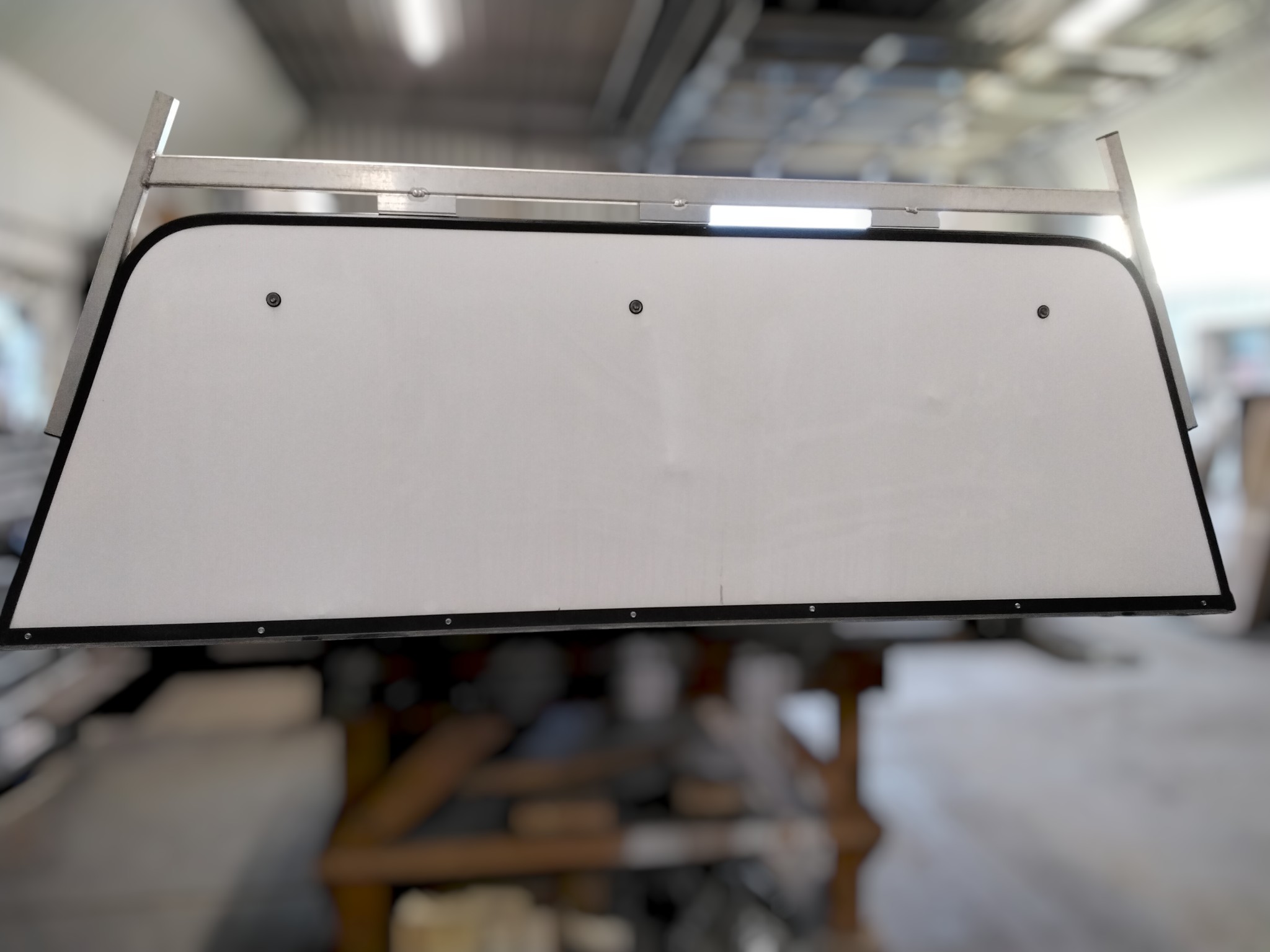 2021 - 2026 Ford F150 8' White Leer Contractor Truck Cap 4 2021 - 2026 Ford F150 8' White Leer Contractor Truck Cap - Image 4