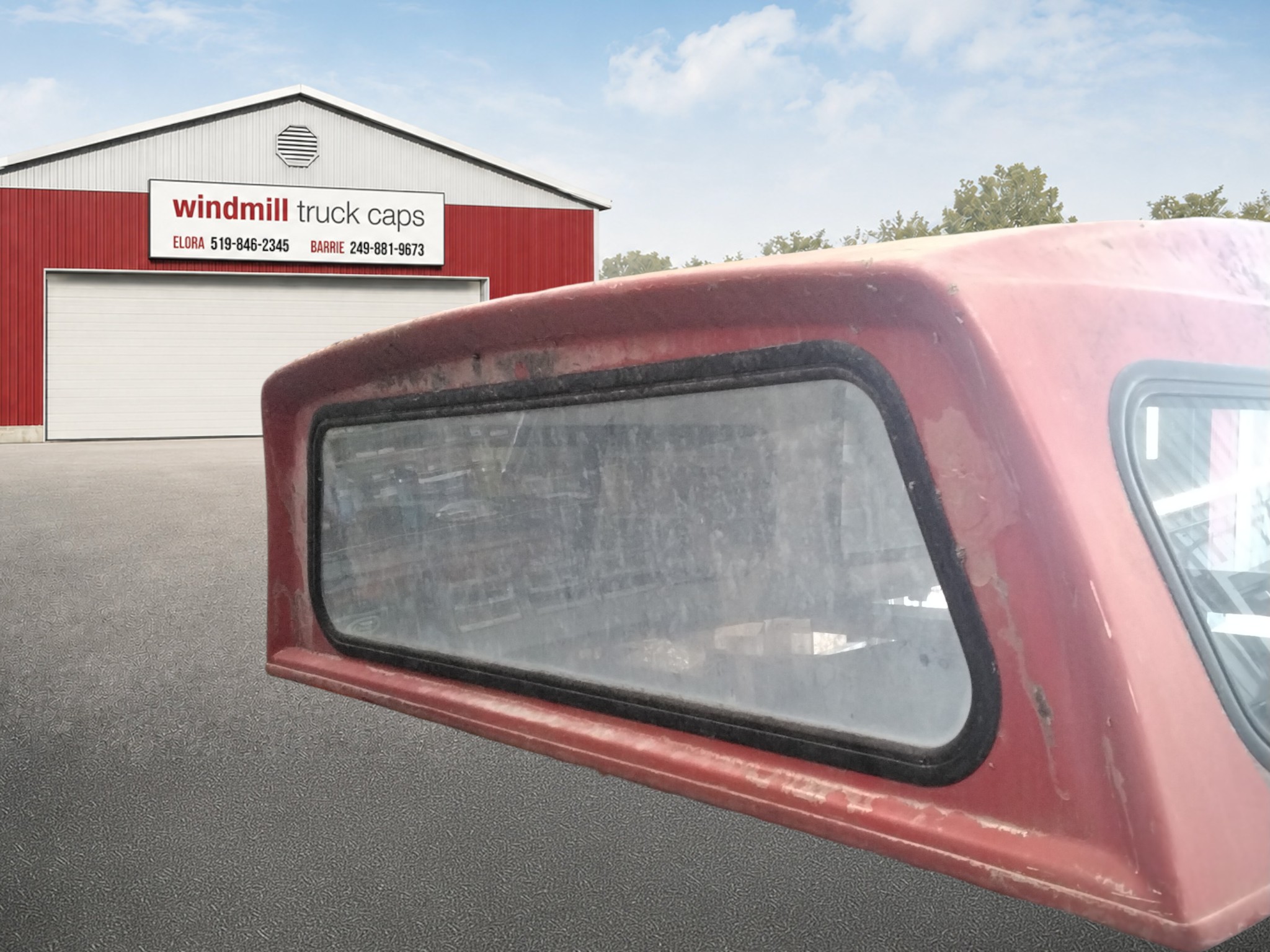 1994 - 2003 Chevrolet S10 or GMC Sonoma 6' Red High Rise Truck Cap 3 1994 - 2003 Chevrolet S10 or GMC Sonoma 6' Red High Rise Truck Cap - Image 3