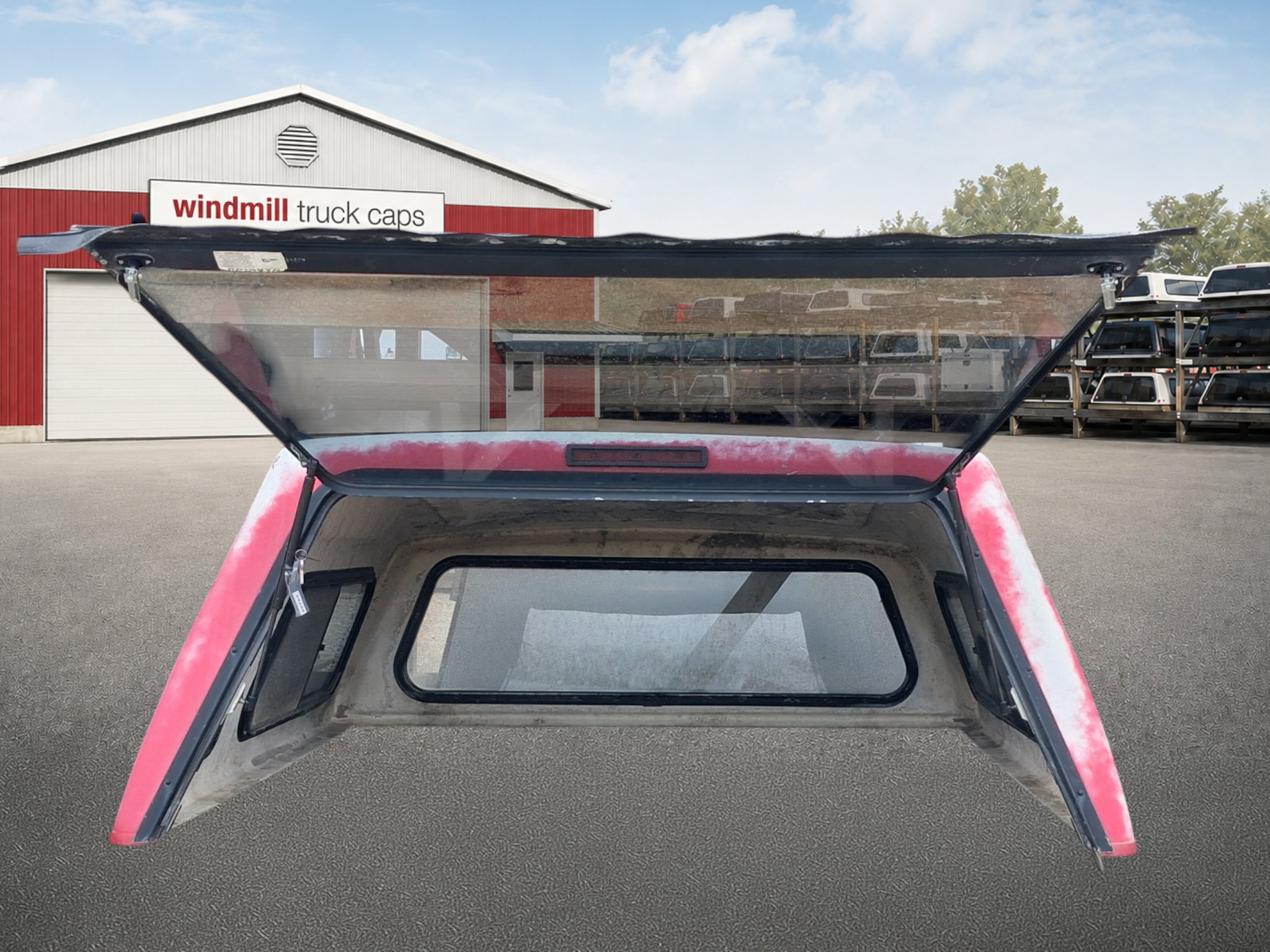 1994 - 2003 Chevrolet S10 or GMC Sonoma 6' Red High Rise Truck Cap 4 1994 - 2003 Chevrolet S10 or GMC Sonoma 6' Red High Rise Truck Cap - Image 4