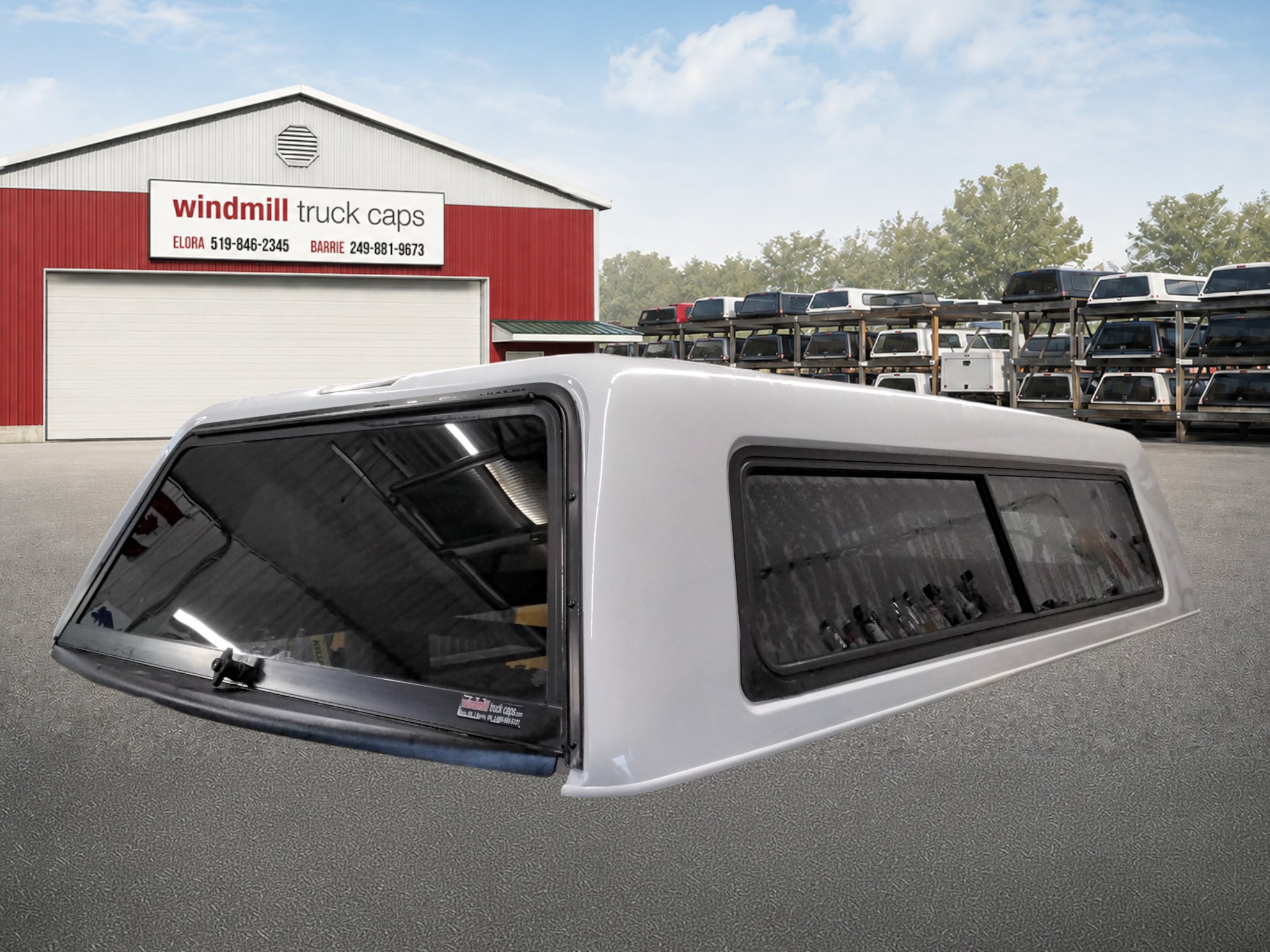 Dodge Ram 8' Cab PW7 Bright White Contour IV Truck Cap 2 Dodge Ram 8' Cab PW7 Bright White Contour IV Truck Cap - Image 2