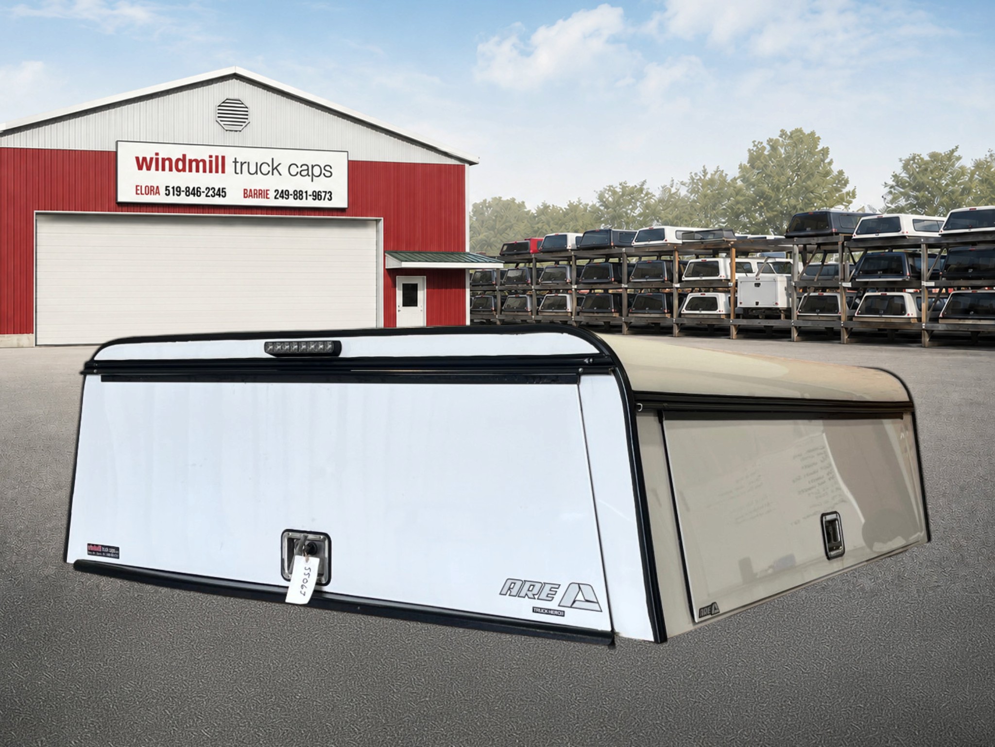 Chevrolet Silverado or GMC Sierra 6'6 White ARE Contractor Truck Cap 2 Chevrolet Silverado or GMC Sierra 6'6 White ARE Contractor Truck Cap - Image 2
