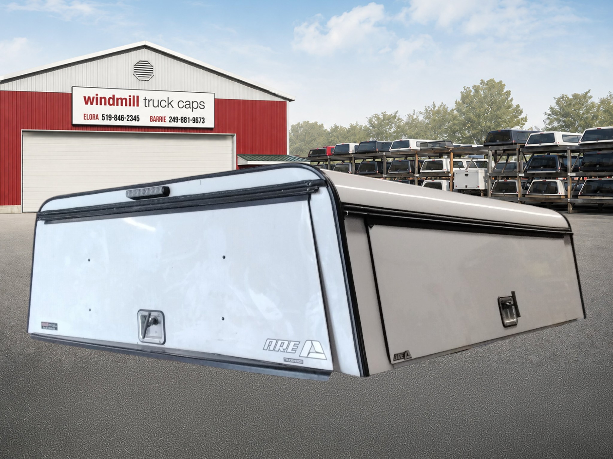 Chevrolet Silverado or GMC Sierra 6'6 White ARE Contractor Truck Cap 2 Chevrolet Silverado or GMC Sierra 6'6 White ARE Contractor Truck Cap - Image 2