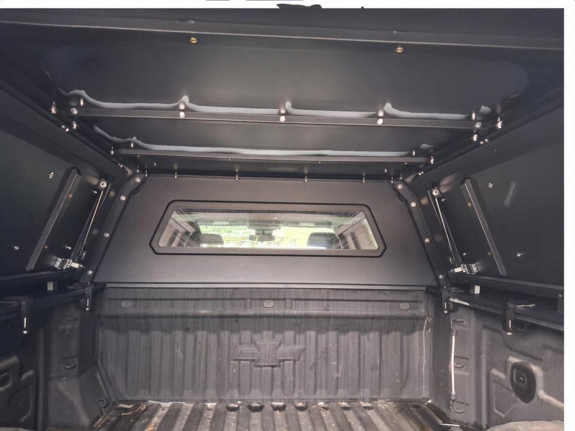 6'6 Atlas Black Matte Aluminum Truck Cap with solid Molle Sides 5 6'6 Atlas Black Matte Aluminum Truck Cap with solid Molle Sides - Image 5