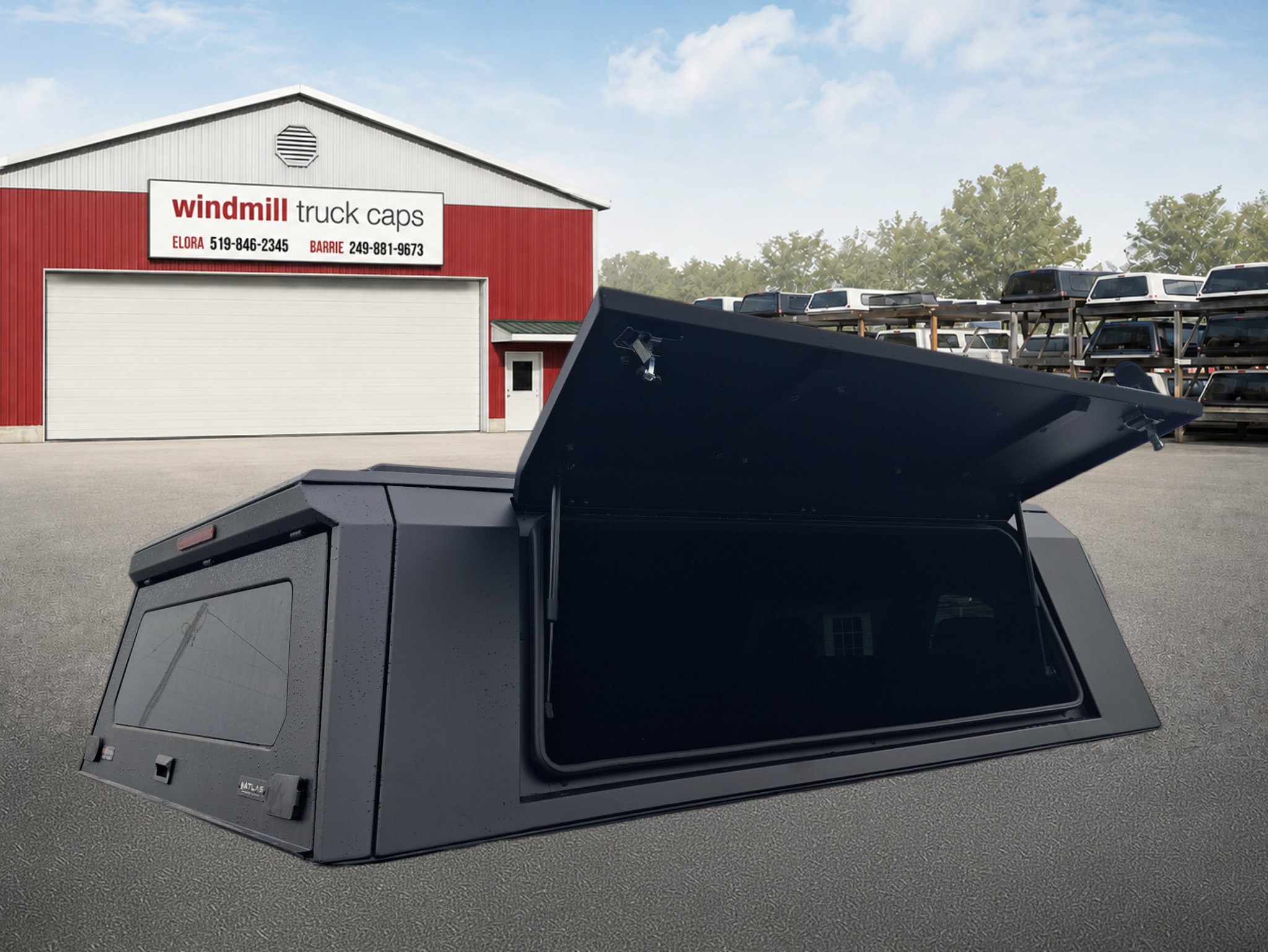 6'6 Atlas Black Matte Aluminum Truck Cap with solid Molle Sides 7 6'6 Atlas Black Matte Aluminum Truck Cap with solid Molle Sides - Image 7
